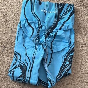 NATURYL Blue and Black Marble Leggings